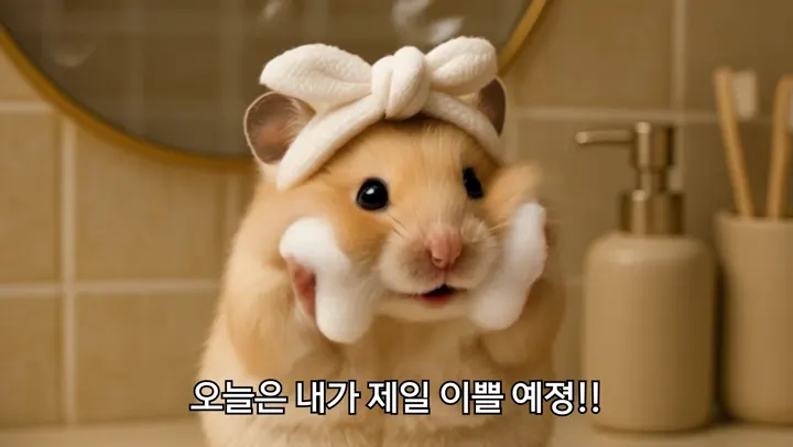 햄스터가 쓰는 화장품 영상 포스터