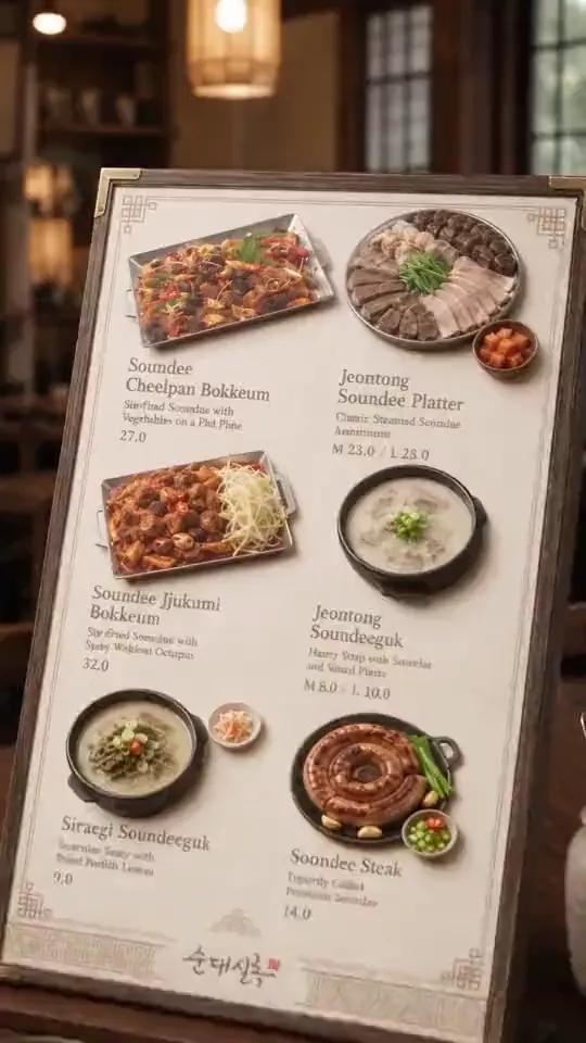 순대실록 메뉴판이 움직이면 영상 포스터